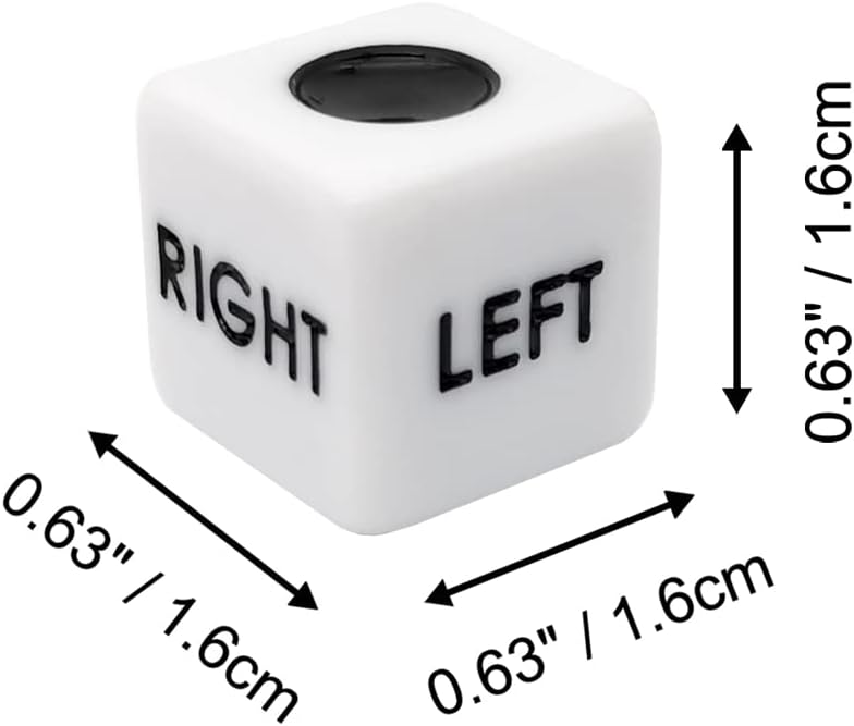 Ahoper 50 Pieces Left Right Center Dice Only 50 Dices Bulk Dice Game, 16mm Standard Size, Easy to Grip. - Image 4